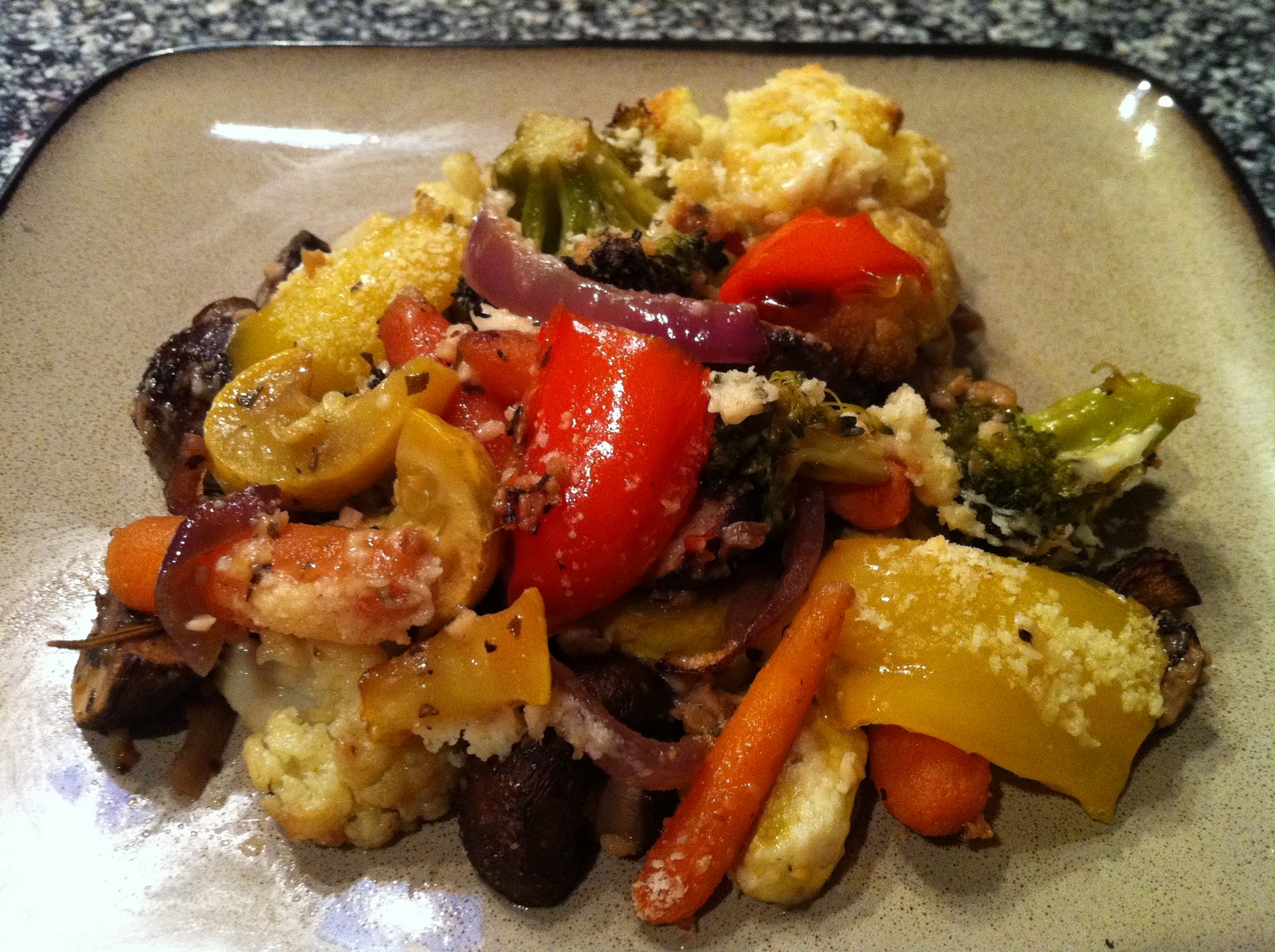 Garlic Rosemary Oven Roasted Vegetables with Parmesan ...